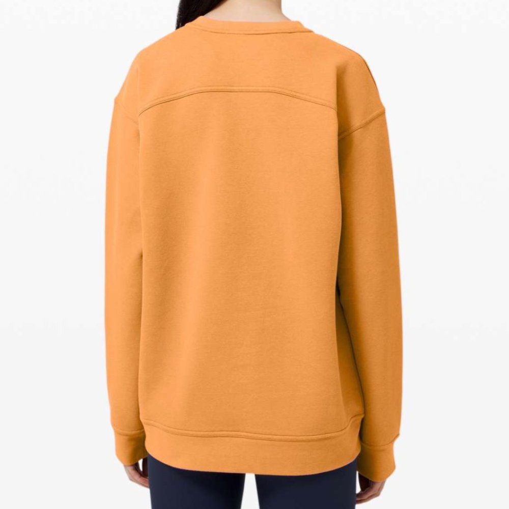 Lululemon All Yours Crew Monarch Orange Sweatshirt - Picture 7 of 14